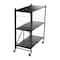 Household Essentials 34" Black Metal 3-Tier Foldable Utility Rack